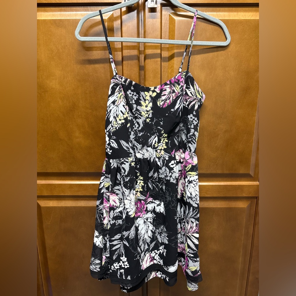 Princess Vera Wang Black and Pink Floral Dress